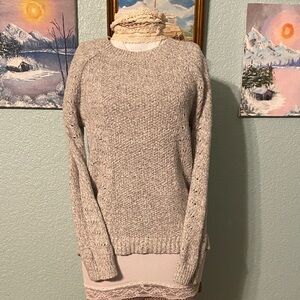 LOFT Women's Gray Knit Sweater
